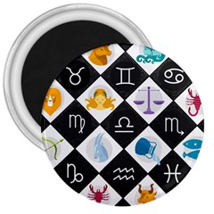 Zodiac Astrology Horoscope 3  Magnets by HermanTelo