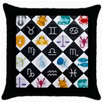 Zodiac Astrology Horoscope Throw Pillow Case (Black) Front