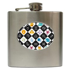 Zodiac Astrology Horoscope Hip Flask (6 Oz)