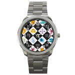 Zodiac Astrology Horoscope Sport Metal Watch Front