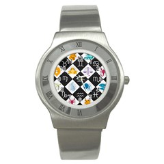 Zodiac Astrology Horoscope Stainless Steel Watch by HermanTelo