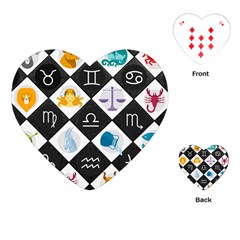 Zodiac Astrology Horoscope Playing Cards Single Design (heart) by HermanTelo