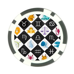 Zodiac Astrology Horoscope Poker Chip Card Guard by HermanTelo