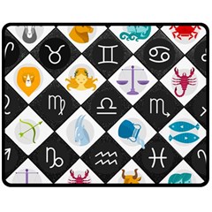 Zodiac Astrology Horoscope Fleece Blanket (medium) 