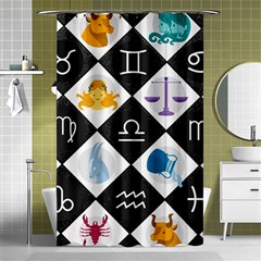 Zodiac Astrology Horoscope Shower Curtain 48  X 72  (small) 