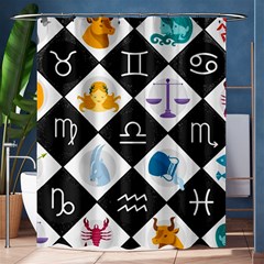 Zodiac Astrology Horoscope Shower Curtain 60  X 72  (medium) 