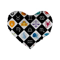 Zodiac Astrology Horoscope Standard 16  Premium Heart Shape Cushions