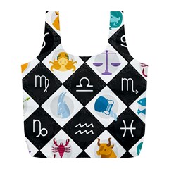 Zodiac Astrology Horoscope Full Print Recycle Bag (l)