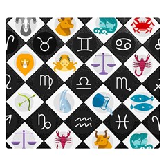 Zodiac Astrology Horoscope Double Sided Flano Blanket (small) 