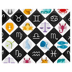 Zodiac Astrology Horoscope Double Sided Flano Blanket (medium) 