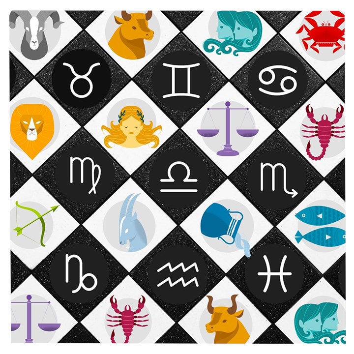 Zodiac Astrology Horoscope Wooden Puzzle Square