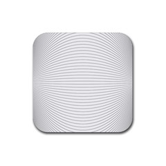 Pattern Background Monochrome Rubber Coaster (Square) 