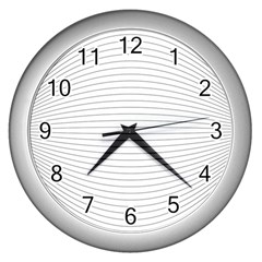 Pattern Background Monochrome Wall Clock (Silver)