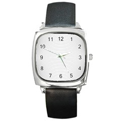 Pattern Background Monochrome Square Metal Watch