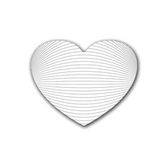 Pattern Background Monochrome Rubber Coaster (Heart) 