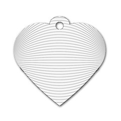 Pattern Background Monochrome Dog Tag Heart (One Side)