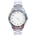 Pattern Background Monochrome Stainless Steel Analogue Watch Front