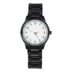 Pattern Background Monochrome Stainless Steel Round Watch