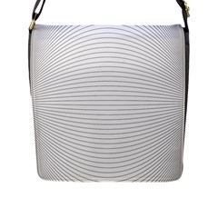 Pattern Background Monochrome Flap Closure Messenger Bag (L)