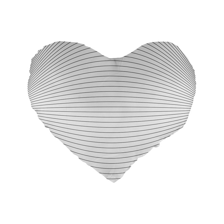 Pattern Background Monochrome Standard 16  Premium Flano Heart Shape Cushions