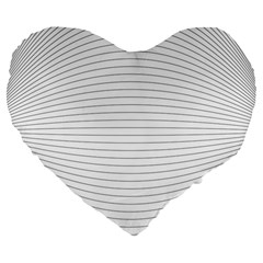 Pattern Background Monochrome Large 19  Premium Flano Heart Shape Cushions