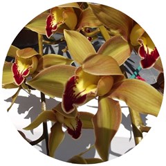 Orchids  1 1 Wooden Puzzle Round by bestdesignintheworld