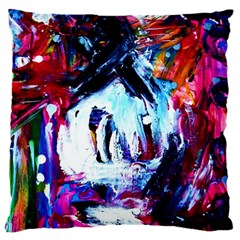 Funny House 1 1 Large Flano Cushion Case (one Side) by bestdesignintheworld