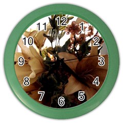 Lilies 1 1 Color Wall Clock by bestdesignintheworld