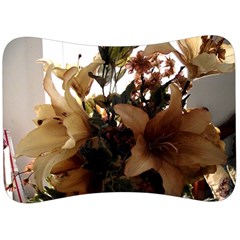 Lilies 1 1 Velour Seat Head Rest Cushion by bestdesignintheworld