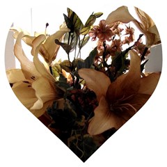 Lilies 1 1 Wooden Puzzle Heart by bestdesignintheworld