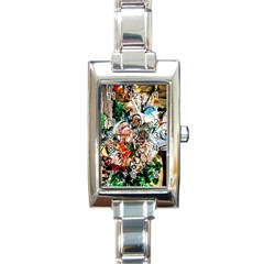 Lilies In A Vase 1 2 Rectangle Italian Charm Watch by bestdesignintheworld