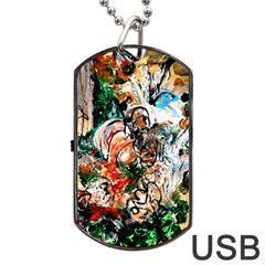 Lilies In A Vase 1 2 Dog Tag Usb Flash (two Sides) by bestdesignintheworld