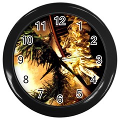 Christmas Tree  1 2 Wall Clock (black) by bestdesignintheworld