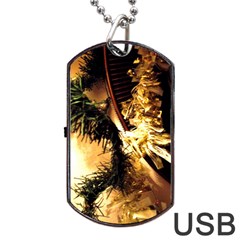 Christmas Tree  1 2 Dog Tag Usb Flash (two Sides) by bestdesignintheworld