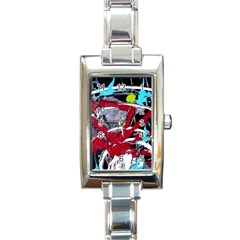 Pussy Butterfly 1 1 Rectangle Italian Charm Watch by bestdesignintheworld