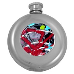 Pussy Butterfly 1 1 Round Hip Flask (5 Oz) by bestdesignintheworld