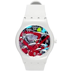 Pussy Butterfly 1 1 Round Plastic Sport Watch (m) by bestdesignintheworld