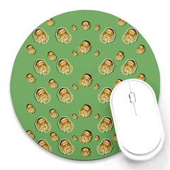 Santa Is On His Way Round Mousepads