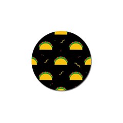 Festive Seamless Pattern With National Taco Food Golf Ball Marker by Wegoenart