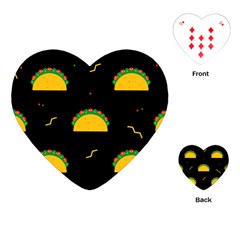 Festive Seamless Pattern With National Taco Food Playing Cards Single Design (heart) by Wegoenart