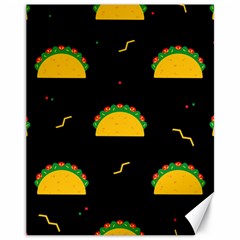 Festive Seamless Pattern With National Taco Food Canvas 11  X 14 