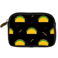 Festive Seamless Pattern With National Taco Food Digital Camera Leather Case by Wegoenart