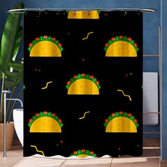 Festive Seamless Pattern With National Taco Food Shower Curtain 60  X 72  (medium)  by Wegoenart