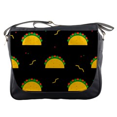 Festive Seamless Pattern With National Taco Food Messenger Bag by Wegoenart