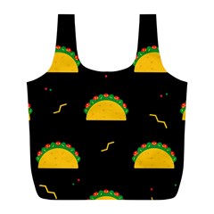 Festive Seamless Pattern With National Taco Food Full Print Recycle Bag (l) by Wegoenart