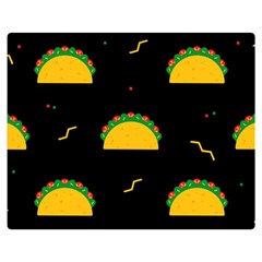 Festive Seamless Pattern With National Taco Food Double Sided Flano Blanket (medium)  by Wegoenart