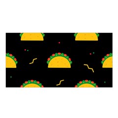 Festive Seamless Pattern With National Taco Food Satin Shawl by Wegoenart