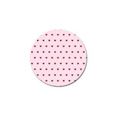 Hearts Seamless Pattern Pink Background Golf Ball Marker by Wegoenart