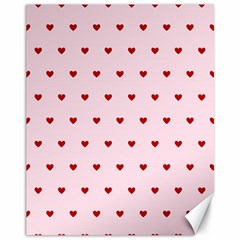 Hearts Seamless Pattern Pink Background Canvas 11  X 14 