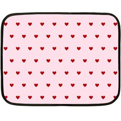 Hearts Seamless Pattern Pink Background Fleece Blanket (mini) by Wegoenart